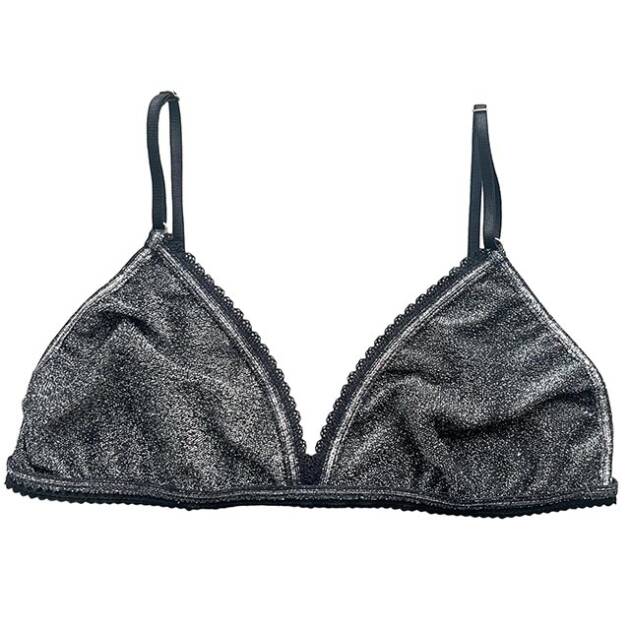 Soutien Gorge Triangle Lurex Argent
