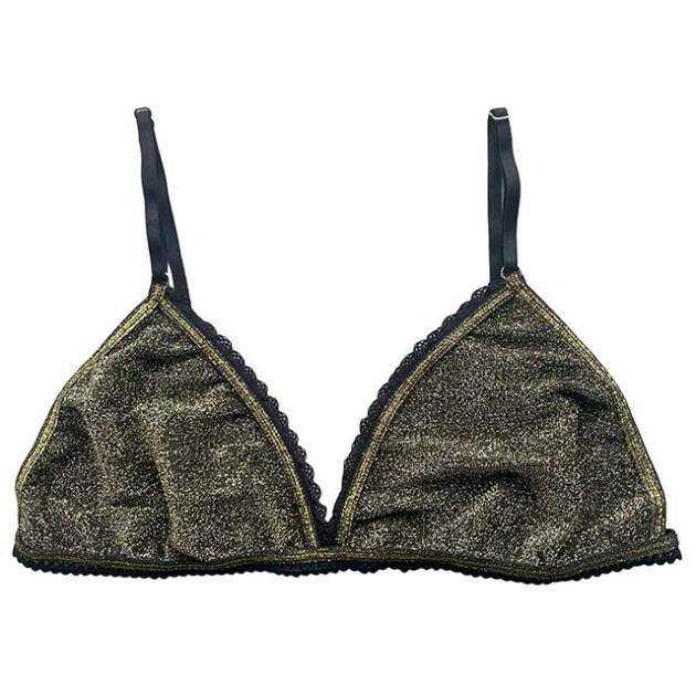 Soutien Gorge Triangle Lurex Or