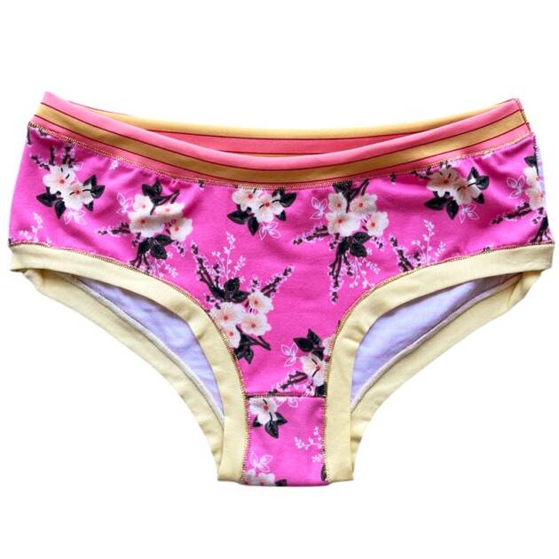 Culotte Fleurs Rose Jaune