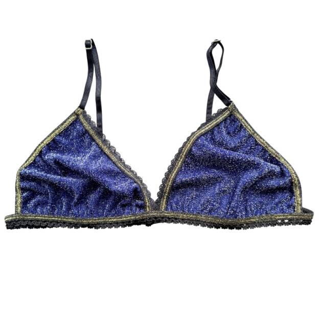 Soutien Gorge Triangle Lurex Marine